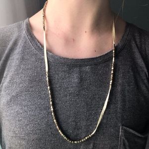 Gold and White Necklace